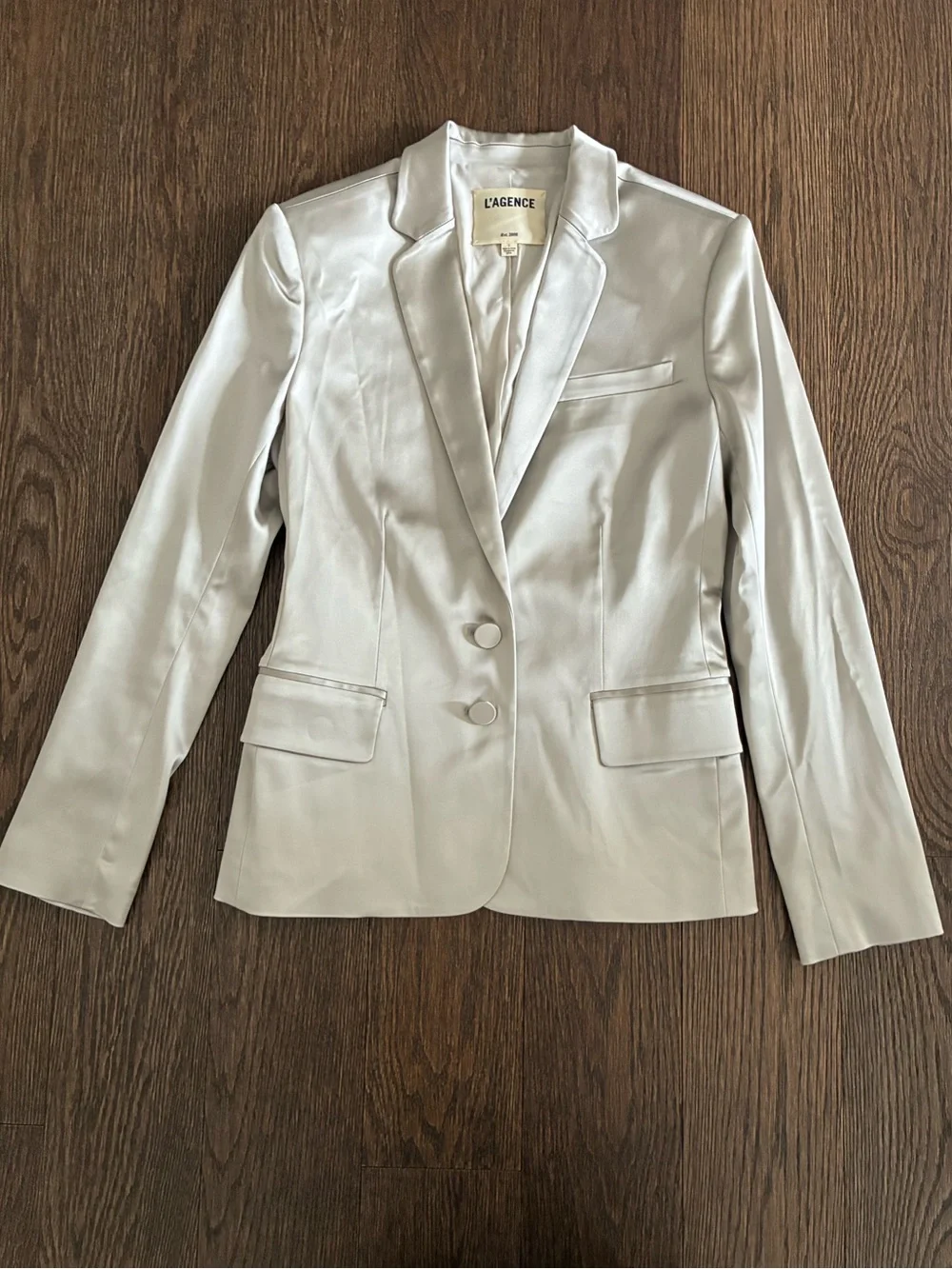 L’AGENCE Blazer Champagne Shiny NWOT - Picture 1 of 12